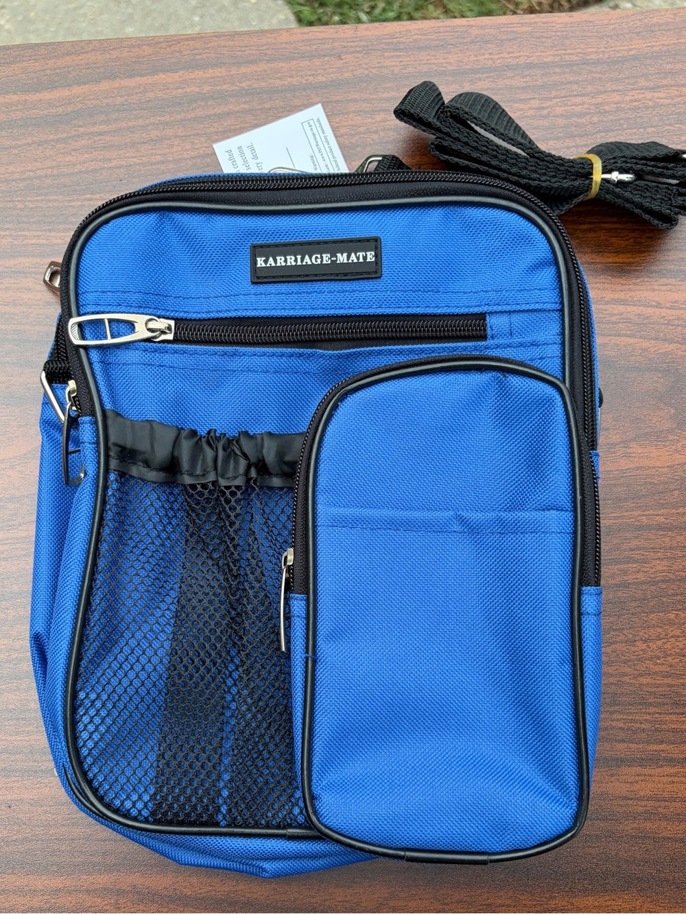Karriage-Mate Blue Travel Organizer Crossbody Shoulder Bag NWT